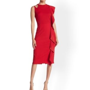 Nwot Topshop red ruffle dress